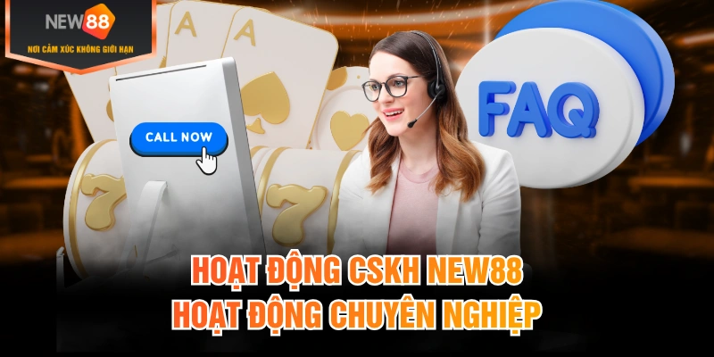 Hoạt động CSKH New88 hoạt động chuyên nghiệp