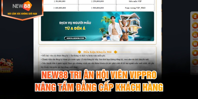New88 tri ân hội viên vippro nâng tầm đẳng cấp khách hàng